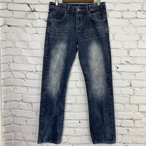 CJ Black Mens Premium Slim Jeans Size 32X32 Blue‎ Straight Leg Fade Grunge